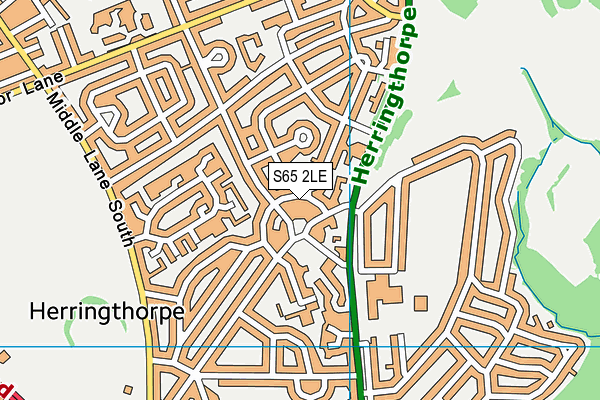 S65 2LE map - OS VectorMap District (Ordnance Survey)