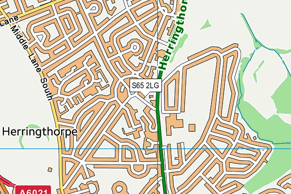 S65 2LG map - OS VectorMap District (Ordnance Survey)