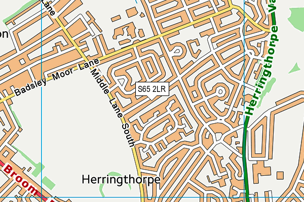 S65 2LR map - OS VectorMap District (Ordnance Survey)