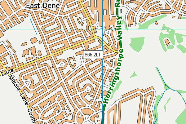 S65 2LT map - OS VectorMap District (Ordnance Survey)