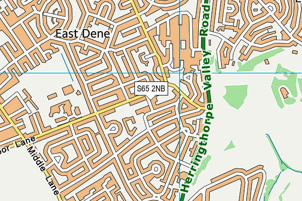 S65 2NB map - OS VectorMap District (Ordnance Survey)