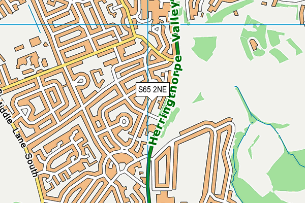 S65 2NE map - OS VectorMap District (Ordnance Survey)