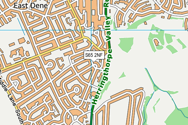S65 2NF map - OS VectorMap District (Ordnance Survey)