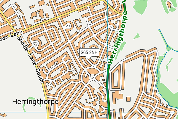 S65 2NH map - OS VectorMap District (Ordnance Survey)