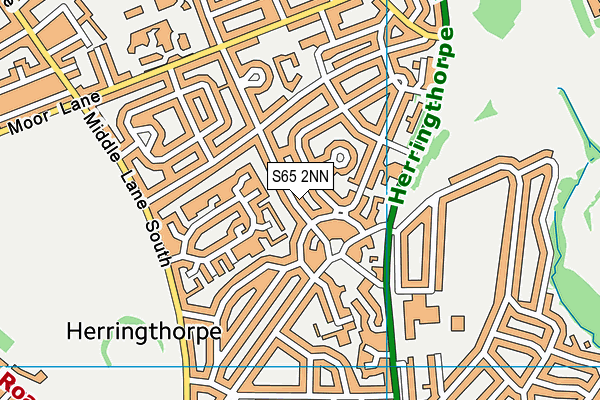 S65 2NN map - OS VectorMap District (Ordnance Survey)