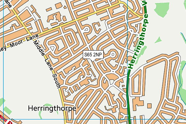 S65 2NP map - OS VectorMap District (Ordnance Survey)