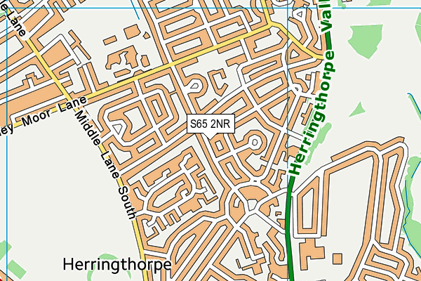 S65 2NR map - OS VectorMap District (Ordnance Survey)