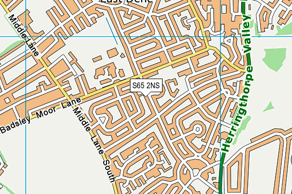 S65 2NS map - OS VectorMap District (Ordnance Survey)