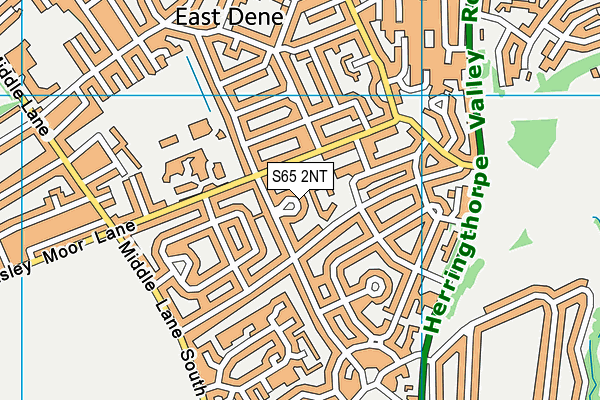 S65 2NT map - OS VectorMap District (Ordnance Survey)