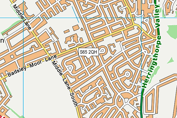 S65 2QH map - OS VectorMap District (Ordnance Survey)