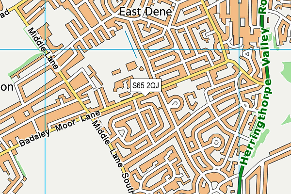 S65 2QJ map - OS VectorMap District (Ordnance Survey)