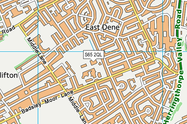 S65 2QL map - OS VectorMap District (Ordnance Survey)