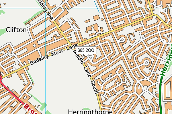 S65 2QQ map - OS VectorMap District (Ordnance Survey)