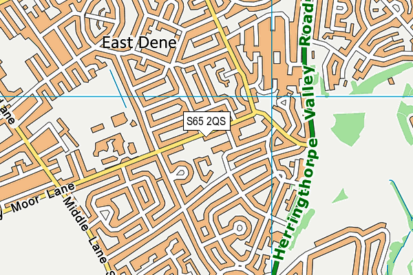Badsley Primary School map (S65 2QS) - OS VectorMap District (Ordnance Survey)