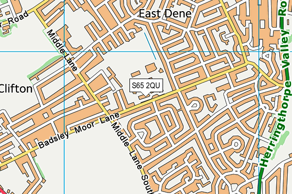 S65 2QU map - OS VectorMap District (Ordnance Survey)