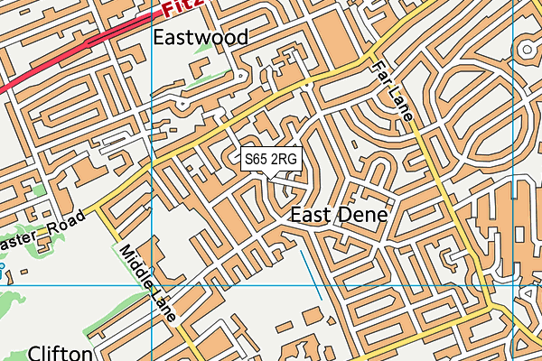 S65 2RG map - OS VectorMap District (Ordnance Survey)