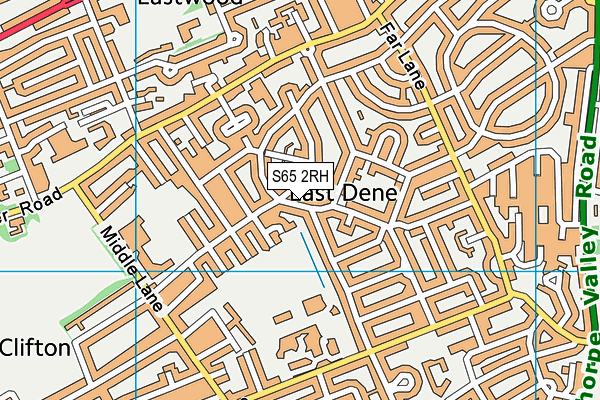 S65 2RH map - OS VectorMap District (Ordnance Survey)