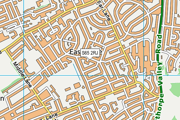 S65 2RJ map - OS VectorMap District (Ordnance Survey)