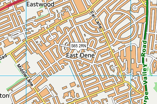 S65 2RN map - OS VectorMap District (Ordnance Survey)