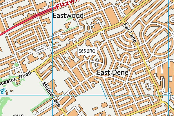 S65 2RQ map - OS VectorMap District (Ordnance Survey)