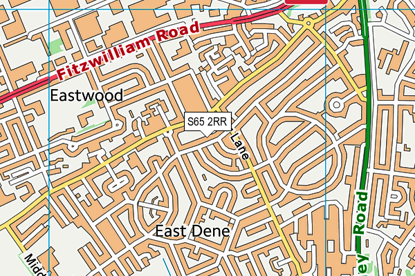 S65 2RR map - OS VectorMap District (Ordnance Survey)