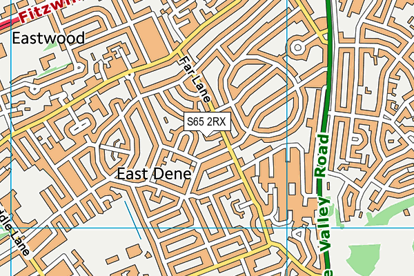 S65 2RX map - OS VectorMap District (Ordnance Survey)