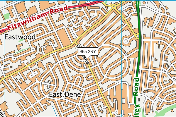 S65 2RY map - OS VectorMap District (Ordnance Survey)