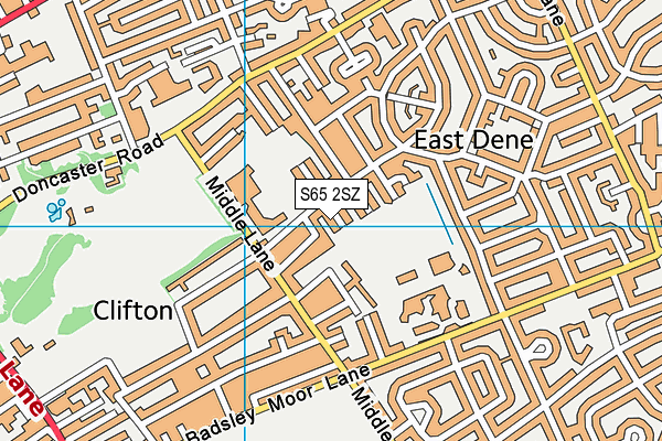 S65 2SZ map - OS VectorMap District (Ordnance Survey)