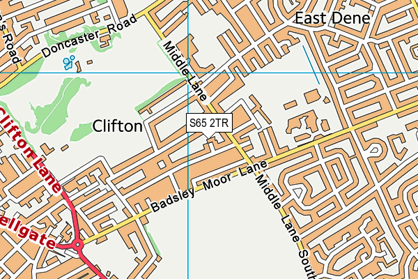 S65 2TR map - OS VectorMap District (Ordnance Survey)