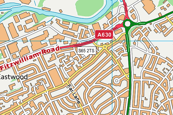 S65 2TS map - OS VectorMap District (Ordnance Survey)