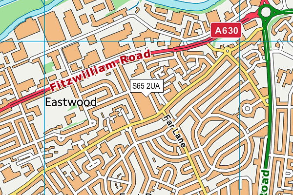 S65 2UA map - OS VectorMap District (Ordnance Survey)