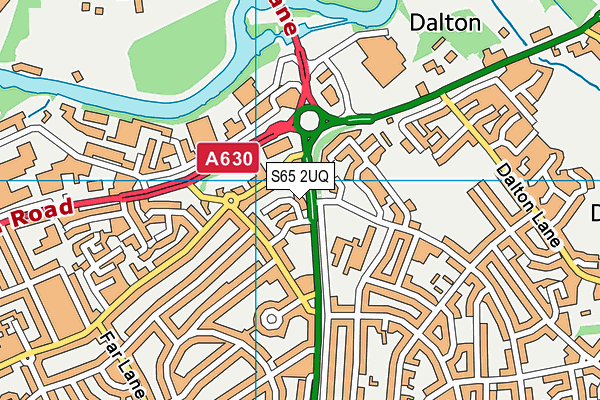 S65 2UQ map - OS VectorMap District (Ordnance Survey)