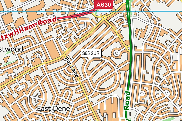 S65 2UR map - OS VectorMap District (Ordnance Survey)