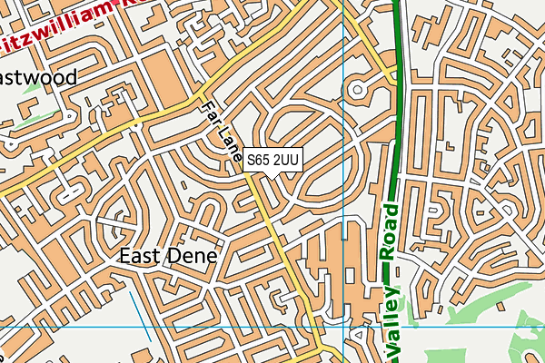 S65 2UU map - OS VectorMap District (Ordnance Survey)