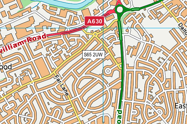 S65 2UW map - OS VectorMap District (Ordnance Survey)