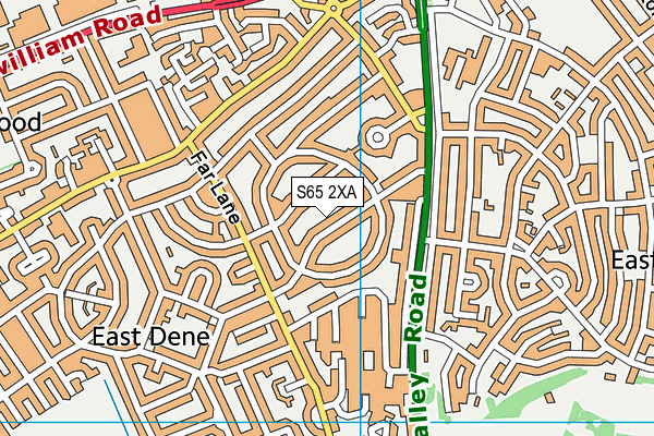 S65 2XA map - OS VectorMap District (Ordnance Survey)