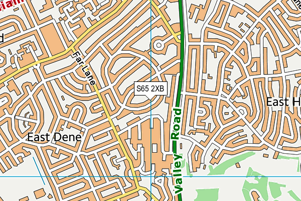 S65 2XB map - OS VectorMap District (Ordnance Survey)