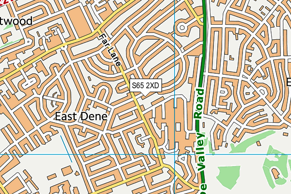 S65 2XD map - OS VectorMap District (Ordnance Survey)