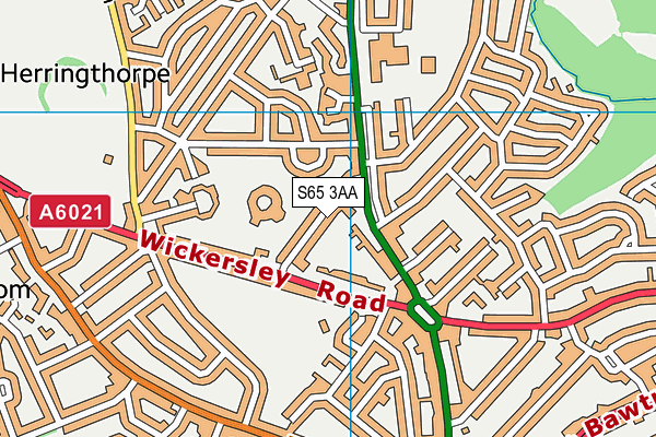 S65 3AA map - OS VectorMap District (Ordnance Survey)