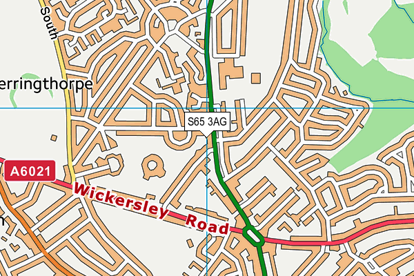 S65 3AG map - OS VectorMap District (Ordnance Survey)