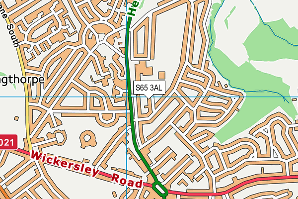 S65 3AL map - OS VectorMap District (Ordnance Survey)