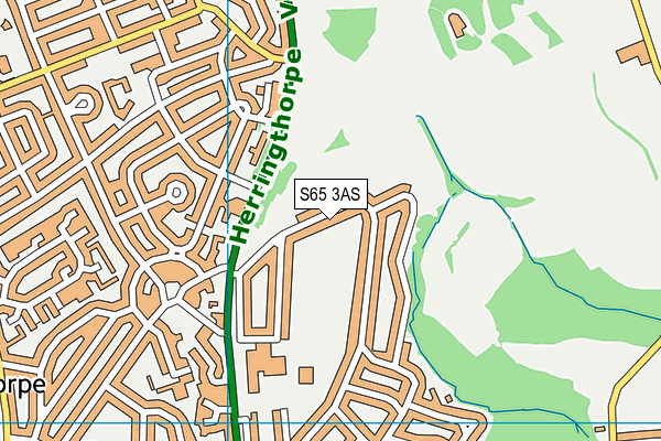 S65 3AS map - OS VectorMap District (Ordnance Survey)