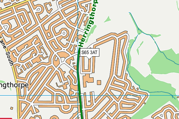 S65 3AT map - OS VectorMap District (Ordnance Survey)