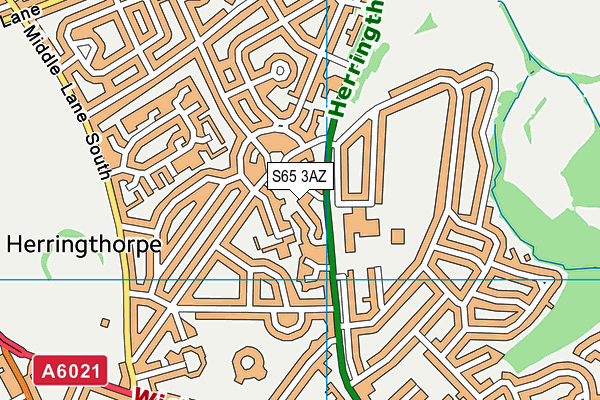 S65 3AZ map - OS VectorMap District (Ordnance Survey)