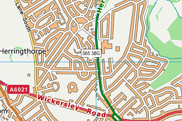 S65 3BG map - OS VectorMap District (Ordnance Survey)