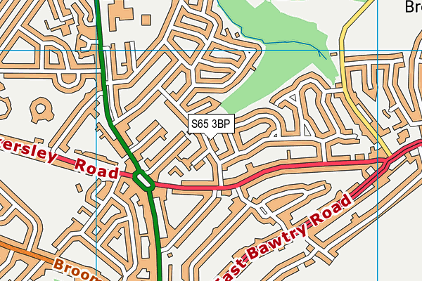 S65 3BP map - OS VectorMap District (Ordnance Survey)