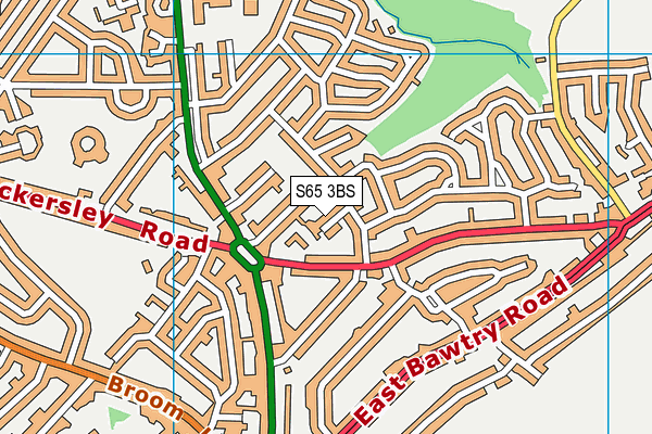 S65 3BS map - OS VectorMap District (Ordnance Survey)