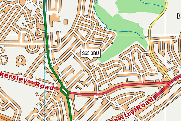 S65 3BU map - OS VectorMap District (Ordnance Survey)