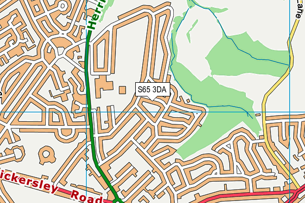 S65 3DA map - OS VectorMap District (Ordnance Survey)