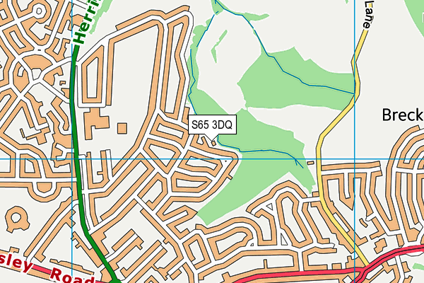 S65 3DQ map - OS VectorMap District (Ordnance Survey)